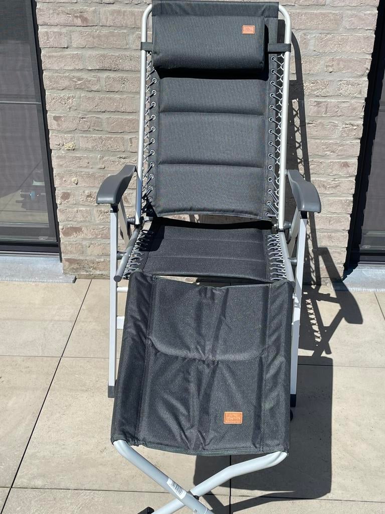 VENDS 2 FAUTEUILS PRESTIGE + REPOSE-PIEDS, Caravanes & Camping, Meubles de camping, Comme neuf, Enlèvement