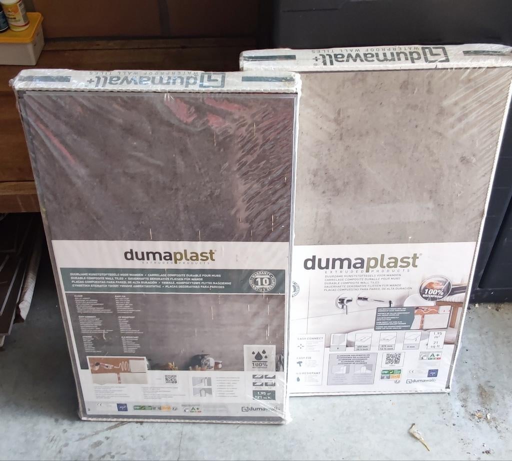 2 pakken Dumaplast kunstof wandtegels, Ophalen, Wandtegels