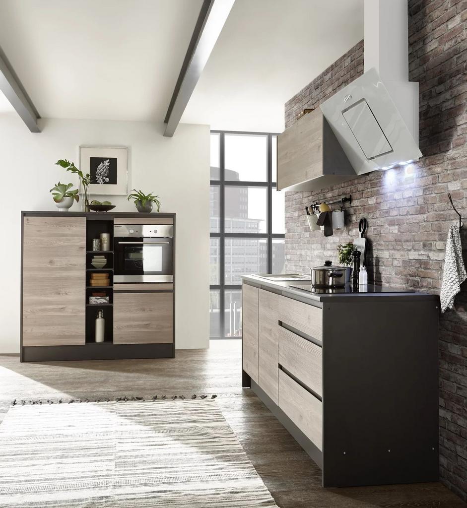 Complete nieuwe keuken met toestellen, Ophalen, Nieuw, Dubbelwandige keuken, Grijs