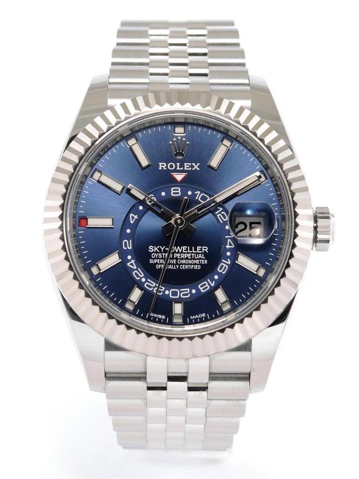 Rolex sky-dweller 326934, Bijoux, Sacs & Beauté, Montres de sport, Comme neuf, Gris, État, Enlèvement ou Envoi