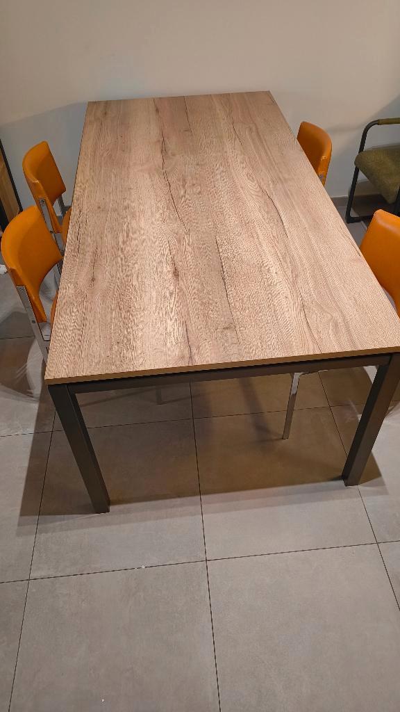 eettafel, Huis en Inrichting, Tafels | Eettafels, Zo goed als nieuw, 50 tot 100 cm, 150 tot 200 cm, Vijf personen of meer, Rechthoekig