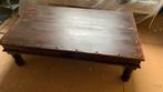 Bruine antiek look salontafel, Huis en Inrichting, Tafels | Salontafels, Ophalen, Gebruikt, 100 tot 150 cm, Teakhout
