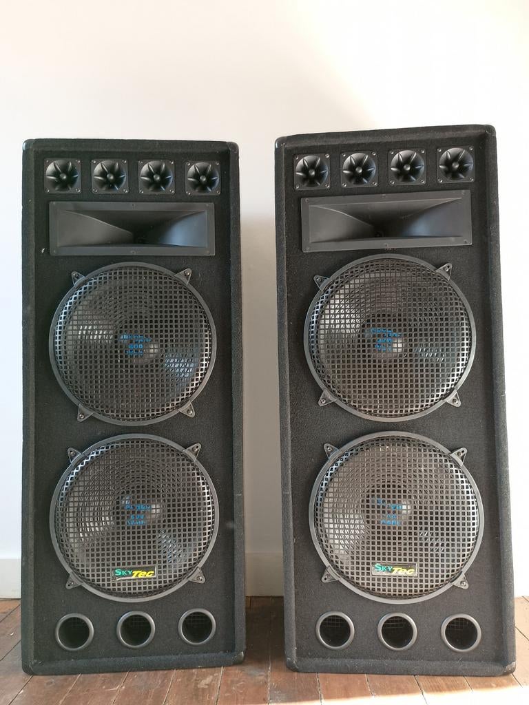 Sky tec passieve luidsprekers 2x 2x400Watt in goede staat, Ophalen, Zo goed als nieuw, 120 watt of meer, Front, Rear of Stereo speakers
