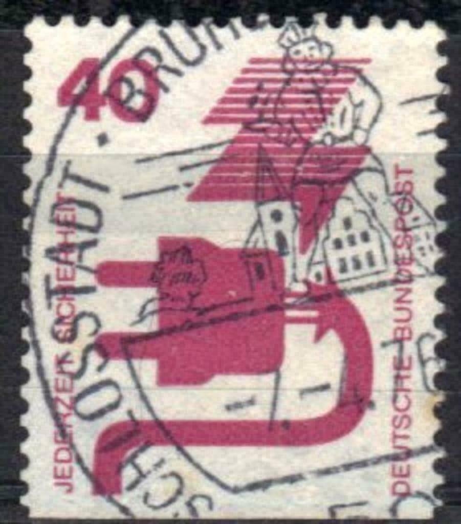 Allemagne Bundespost 1972-1973 - Yvert 575c - Accident (ST), Envoi, Affranchi