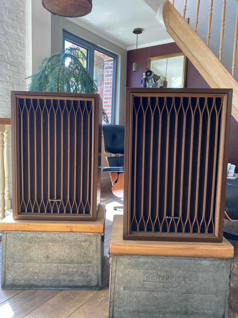 TE KOOP MOOIE SET KENWOOD KL-777A SPEAKERS, TV, Hi-fi & Vidéo, Enceintes, Autres marques, 60 à 120 watts, Enlèvement, Utilisé