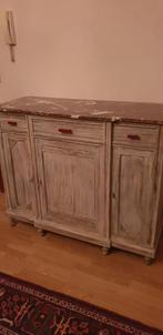 Prachtige  antieke kast met marmeren blad, Ophalen