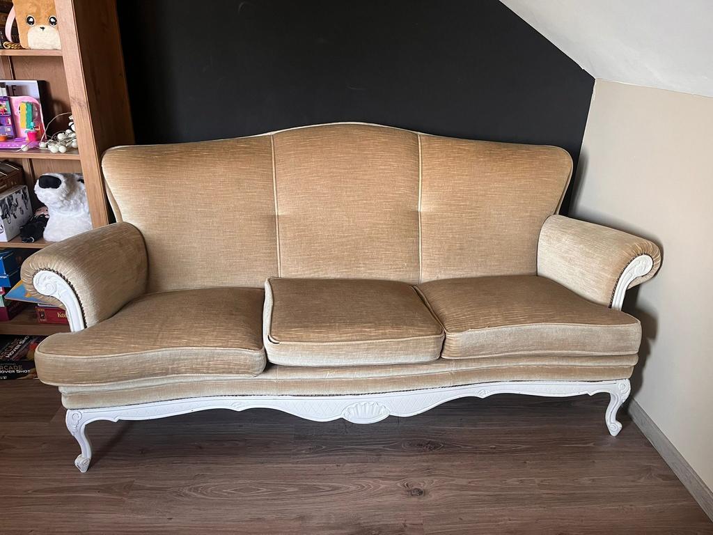 Mooie zetel gratis af te halen driezit, Ophalen, Gebruikt, Driepersoons, Rechte bank