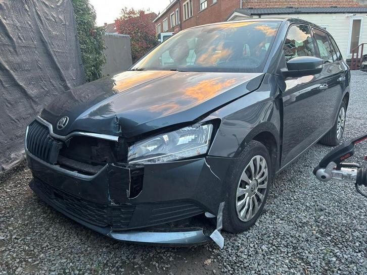 SKODA FABIA ACCIDENTÉ BENZIN 2019 100,000KM AIRCO, Autos, Skoda, Entreprise, Fabia, Essence, Euro 6, Break, Argent ou Gris, Noir