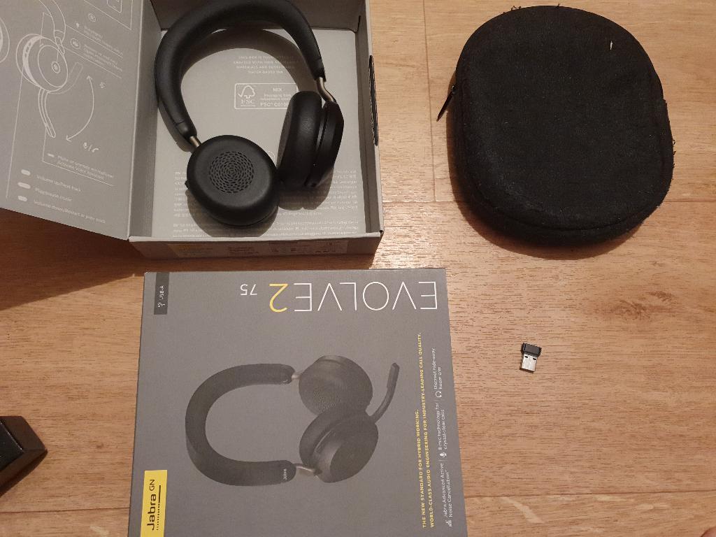 Jabra Evolve2 75, Enlèvement ou Envoi, Utilisé, Supra-aural, Bluetooth