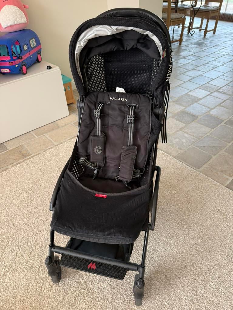 Maclaren Atom Black, Kinderen en Baby's, Buggy's, Nieuw, Maclaren, Regenhoes, Verstelbare rugleuning, Voetenzak, Zonnekap, Ophalen