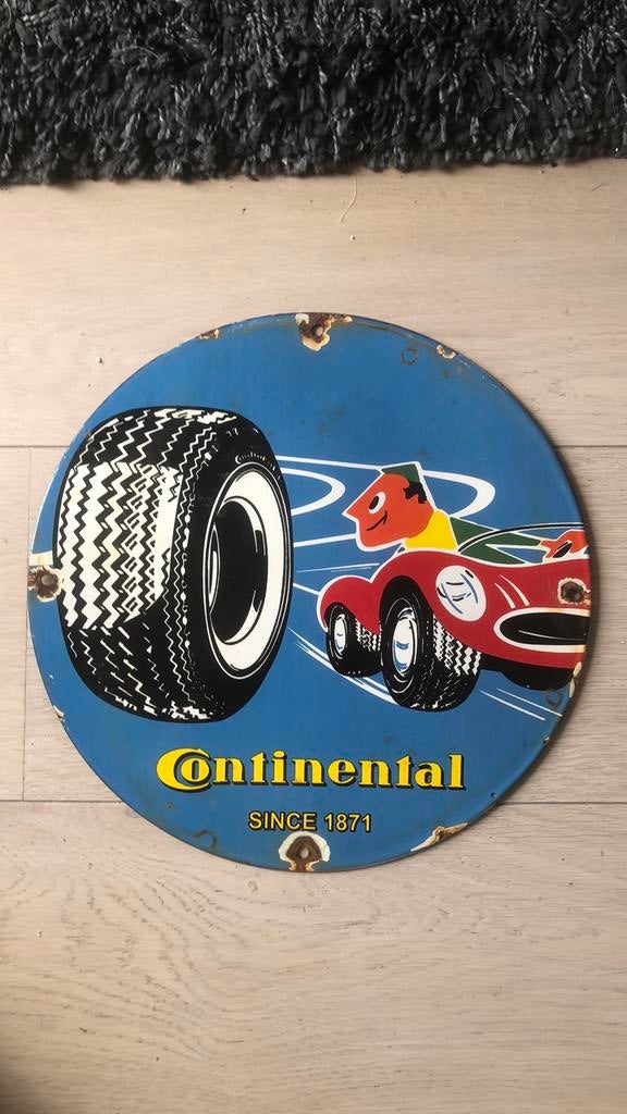 Panneau d'affichage continental. Émail., Collections, Pièces de caddie, Enlèvement