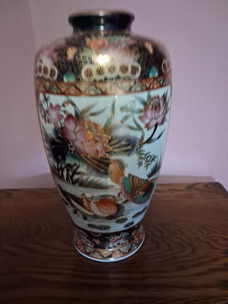 Oude Chinees vaas handgeschilderd, Antiek en Kunst, Ophalen