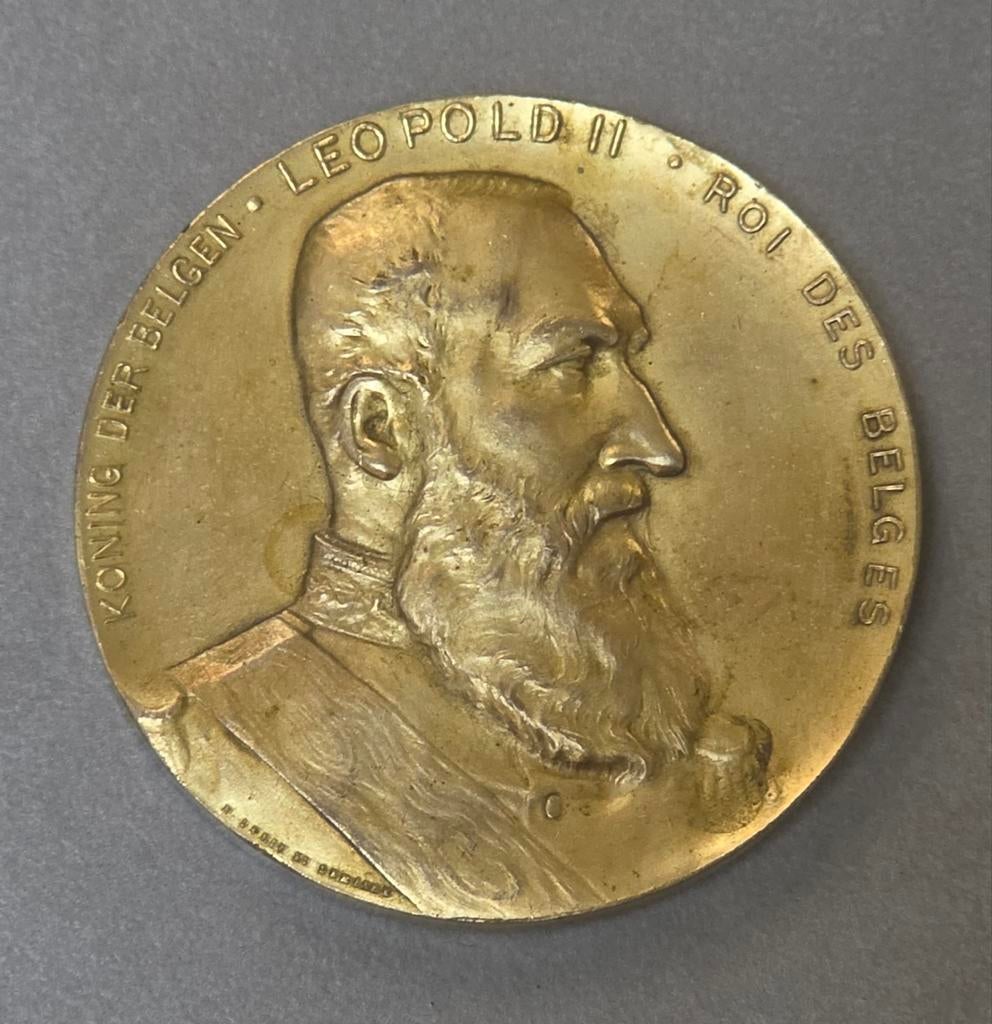 medaille Leopold II, Ophalen of Verzenden, Brons