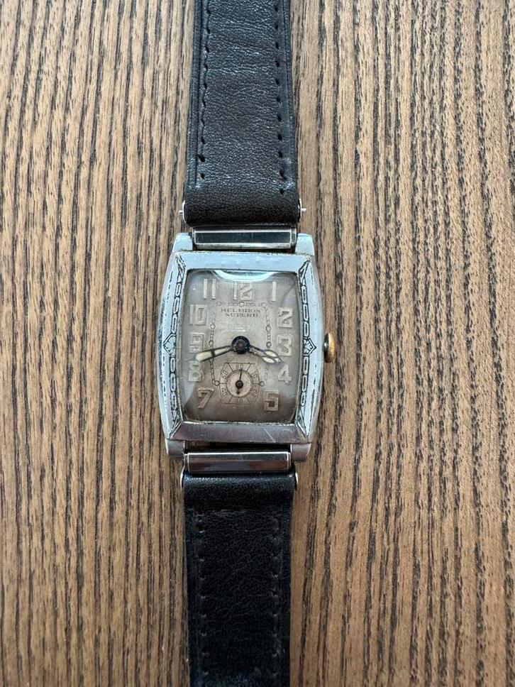 Helbros Superb vintage horloge - Art Deco - jaar 30/40, Handtassen en Accessoires, Uiterlijk | Parfum, Gebruikt, Ophalen of Verzenden