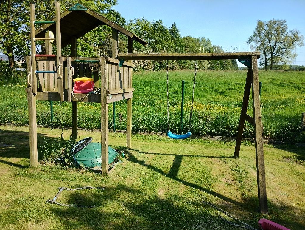 schommel met glijbaan, Ophalen, Gebruikt, Schommel, Aanbouwonderdeel