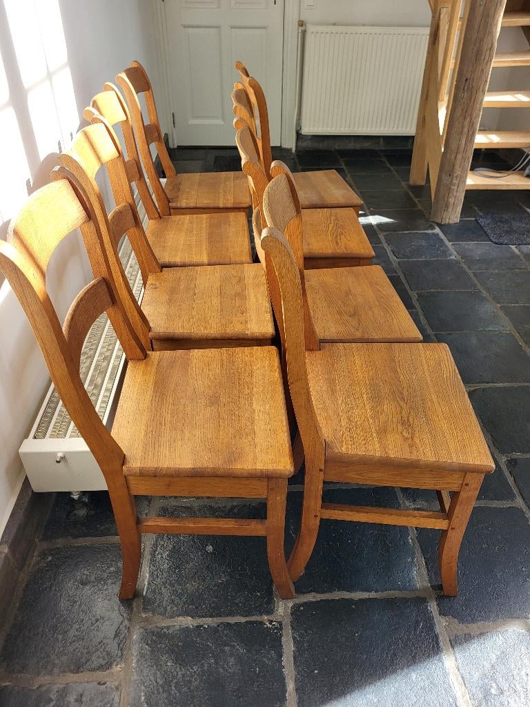 8 chaises en bois robustes, intemporelles et durables, Tijdloos en duurzaam, Brun, Enlèvement, Bois