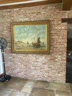 Groot schilderij havenzicht Hendriek Vader, Antiek en Kunst, Kunst | Schilderijen | Klassiek, Ophalen