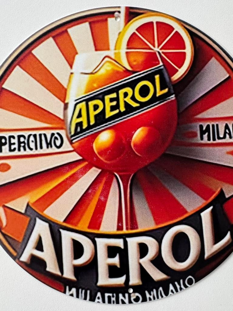 Metalen reclamebord Aperol, Ophalen of Verzenden, Nieuw, Reclamebord