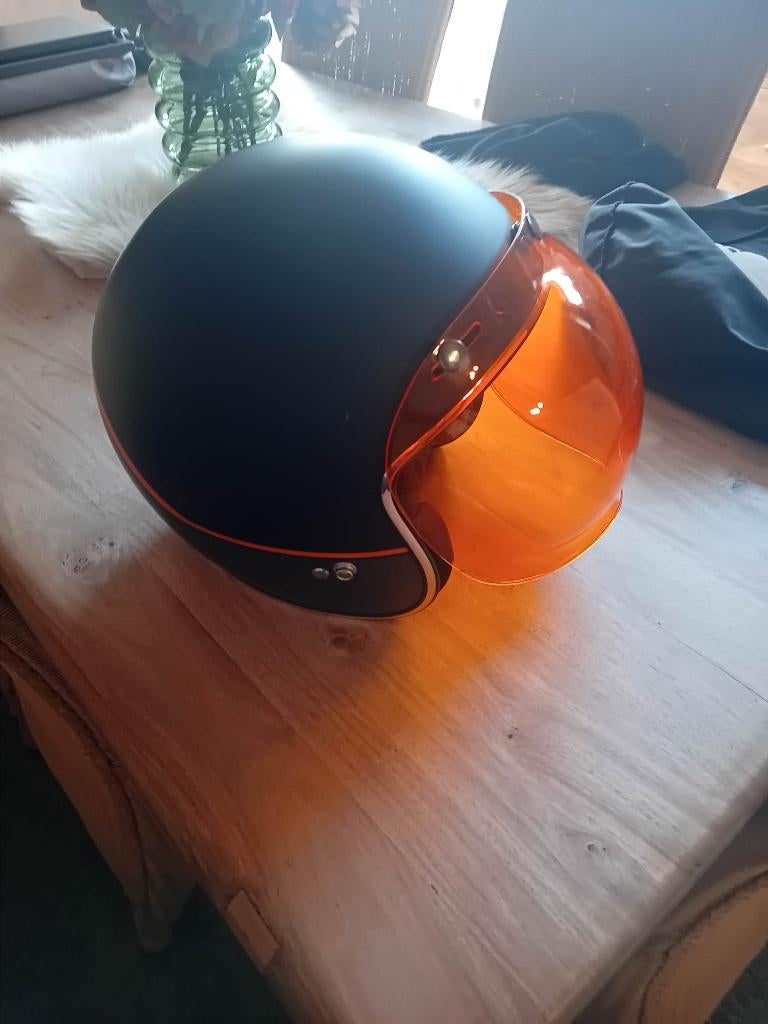 Helm voor bromfiets,scooter,moto, Fietsen en Brommers, Ophalen, Zo goed als nieuw, L