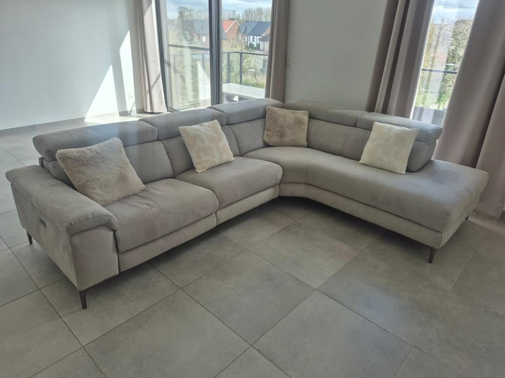 Hoeksalon met relax (+ kussens), Ophalen, 250 tot 300 cm, Hoekbank, Zo goed als nieuw
