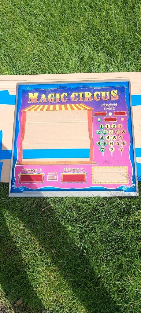 MOET DRINGEND WEG !!!!!!! Vintage Backglass magic circus, Verzamelen, Automaten | Gokkasten en Fruitautomaten, Gebruikt, Ophalen