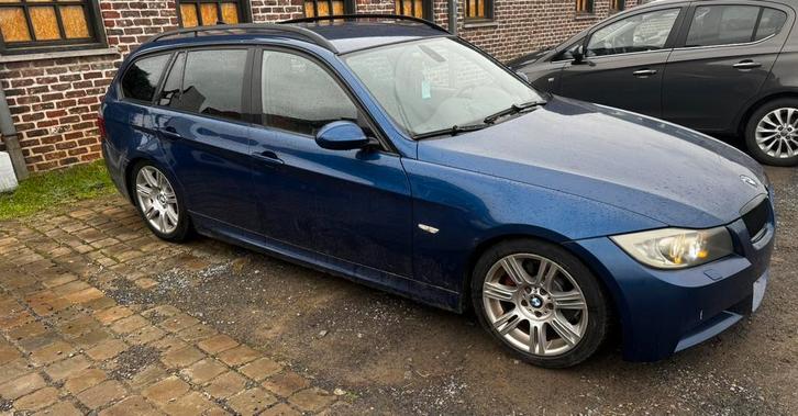 Bmw 320d e91 m sport, Auto's, BMW, Particulier, 3 Reeks, Diesel, Euro 4, Break, 5 deurs, Handgeschakeld, Blauw, Zwart, Achterwielaandrijving