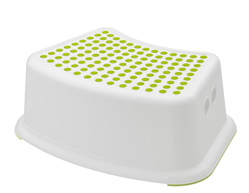 Tabouret de bain IKEA pour enfant, blanc/vert, Enlèvement, Comme neuf, Autres types