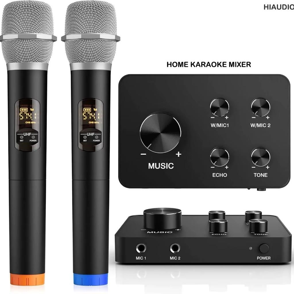 Nouvel ensemble de microphones de karaoké sans fil avec HDMI, Musique & Instruments, Microphones, Neuf, Micro chant, Sans fil