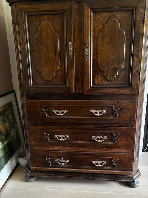 tv kast, Comme neuf, 100 à 150 cm, Chêne, 50 à 75 cm