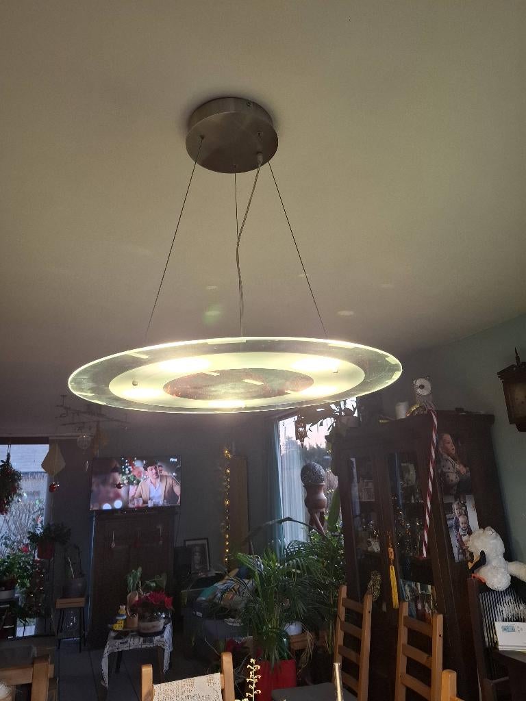 Luster voor een leefruimte, Ophalen, Zo goed als nieuw, Glas, Zeer klaar licht