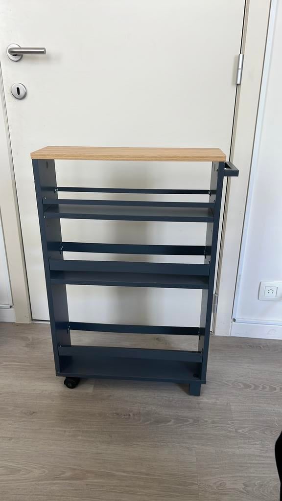 Smalle uittrekbare voorraadkast – 15 cm breed, Huis en Inrichting, Keuken | Keukenelementen, Ophalen, Minder dan 50 cm, Grijs