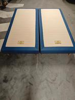 BOX SPRING, 90 cm, Blauw, Modern klassiek, Tweepersoons