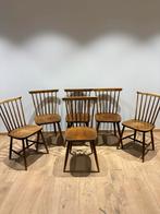 6 chaises mikado - bistro - scandinave vintage bois massif, Enlèvement, Comme neuf, Bois