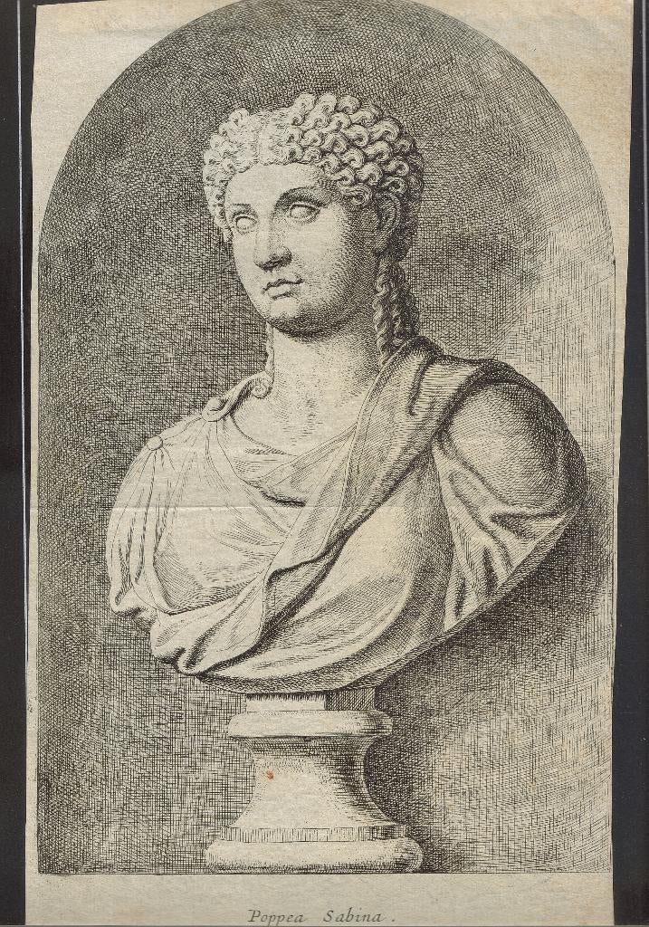 Onvermelde Maker gravure "Poppea Sabina", met oplegvel, Ophalen