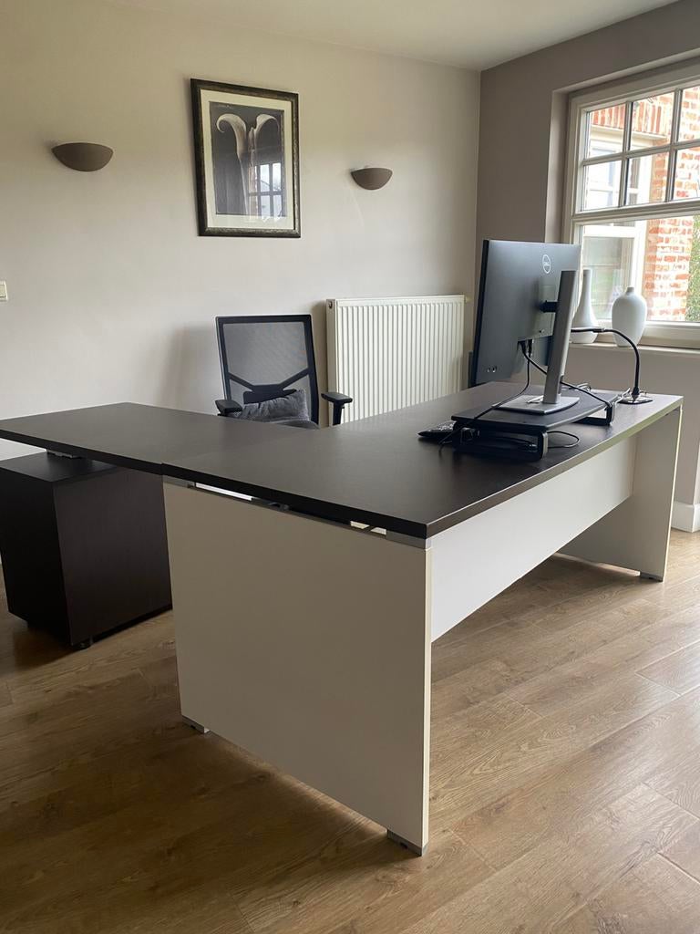 Bureau d'angle, Maison & Meubles, Bureaux, Utilisé, Bureau d'angle, Moderne, Bois, Multicolore, Démontable, Enlèvement