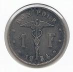 9788 * ALBERT Ier * 1 franc 1934 Français, Envoi