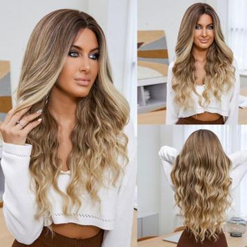 Luxe pruik lang blond haar zonder pony model 077-1 beschikbaar voor biedingen