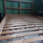 tweepersoonsbed 140x200, Huis en Inrichting, Ophalen, Gebruikt, Bruin, Massif hout