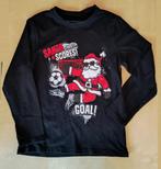 Mooie zwarte longsleeve Kerst voetbal, maat 128, Kinderen en Baby's, Kinderkleding | Maat 128, Ophalen of Verzenden, Zo goed als nieuw