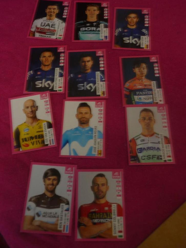 wielrennen Wielerstickers van Panini Tour en Giro, Sport en Fitness, Wielrennen, Zo goed als nieuw, Verzenden