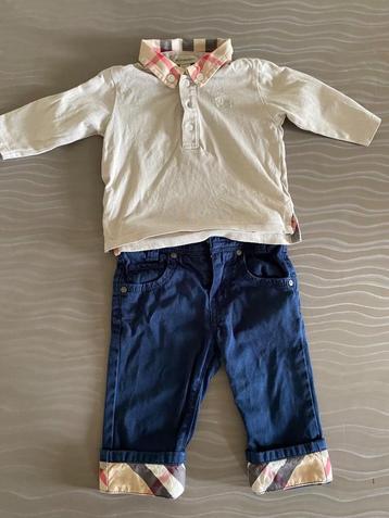 Burberry set voor jongens van 9 maanden - polo en broek beschikbaar voor biedingen