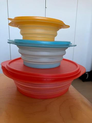 Tupperware potten samendrukbaar, Enlèvement, Comme neuf, Rouge, Récipient ou Bol