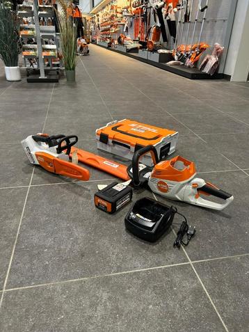 STIHL DEMO Batterij haagschaar + kettingzaag beschikbaar voor biedingen
