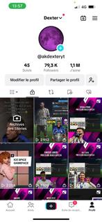 TikTok-account van 80.000 volgers te koop, Nieuw