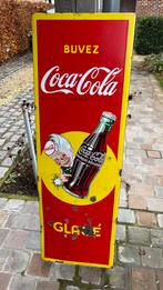 Plaque émaillée Coca Cola. Garçon lutin., Collections, Enlèvement, Utilisé, Panneau publicitaire