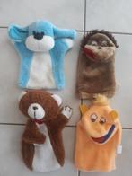 Vintage handpoppen / poppenkastpoppen - 4 stuks, Ophalen of Verzenden