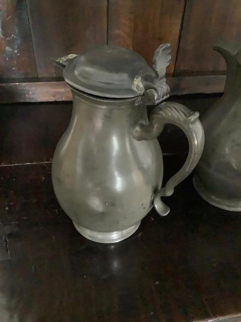 Tinnen kannen, Antiek en Kunst, Antiek | Tin, Ophalen of Verzenden