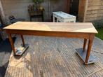 Oude stamtafel kaarttafel uit cafe, Huis en Inrichting, Ophalen, Gebruikt, 150 tot 200 cm, 50 tot 100 cm