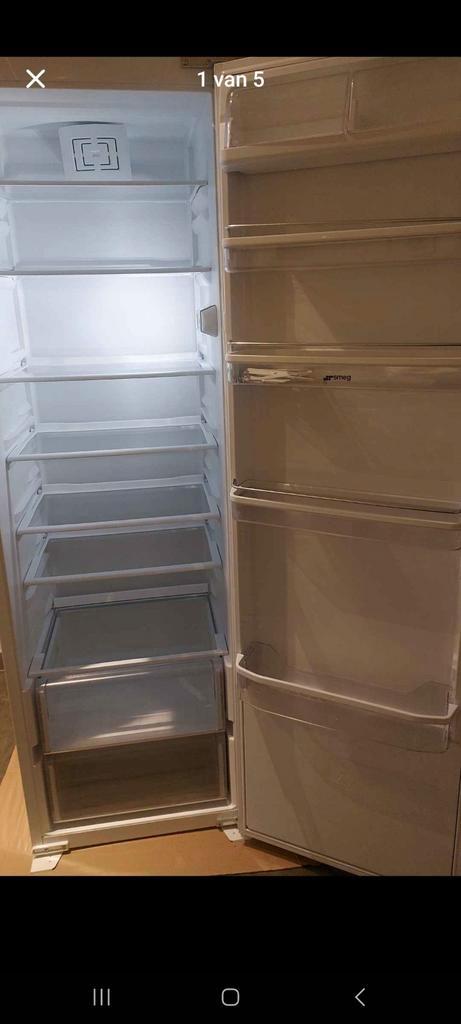 Smeg inbouw, Elektronische apparatuur, Koelkasten en IJskasten, Gebruikt, Zonder vriesvak, 160 cm of meer, Ophalen