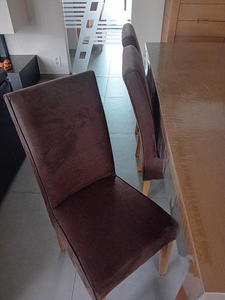 Eetkamer  tafel 6 stoelen 1 kast, Huis en Inrichting, Complete eetkamers, Zo goed als nieuw, 6 tot 8 stoelen, Ophalen